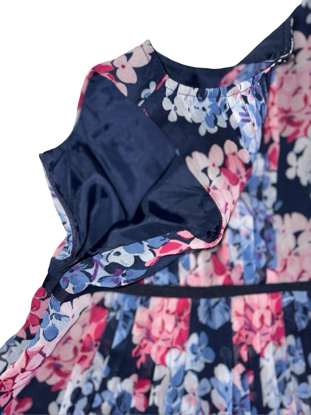 Janie and Jack Parkside Social Hydrangea Chiffon Dress – Girls Size 4 *flaw* - Picture 6 of 9